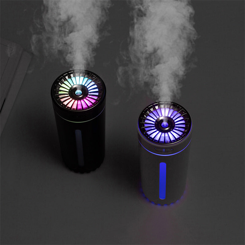 CAR Wireless Air Humidifier Colorful Lights Mute Ultrasonic USB Fogger Diffuser Purifier 800mAh Rechargeabl