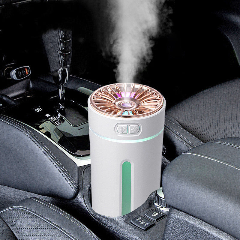 CAR Wireless Air Humidifier Colorful Lights Mute Ultrasonic USB Fogger Diffuser Purifier 800mAh Rechargeabl